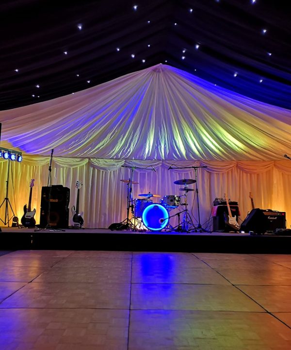 marquee hire milton keynes parquet dance floor star light bay stage