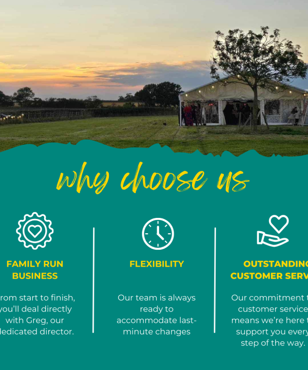 Reasons to choose Bucks Marquees for your next marquee event